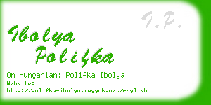 ibolya polifka business card